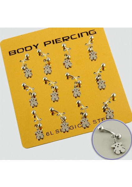 Ayıcık Çelik Piercing 1 Adet