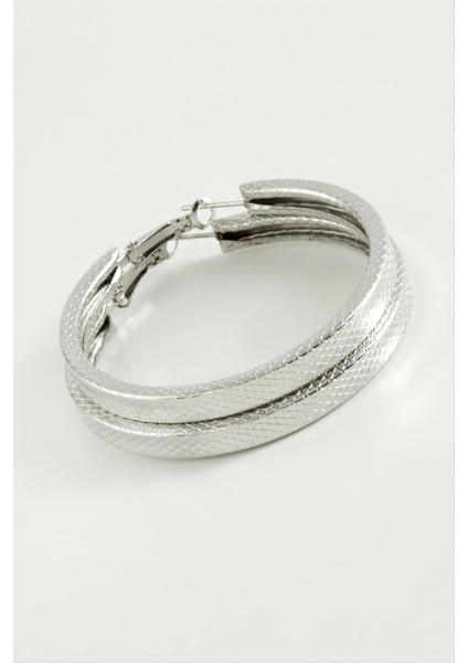 Ezme Kare Halka Küpe 5,5 cm