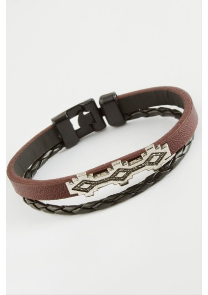 Oval Kaliteli Suni Deri Bileklik