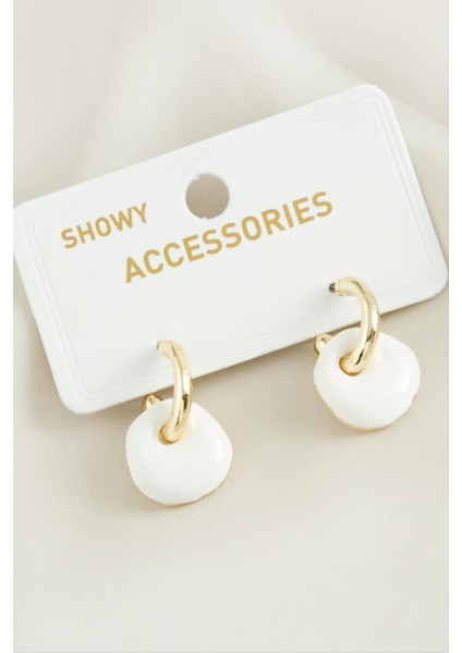 Yuvarlak Trend Mineli Küpe