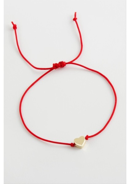 Kalp Makrome Ip Bileklik