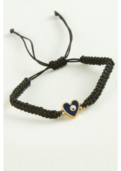 Kalp Makrome Ip Bileklik