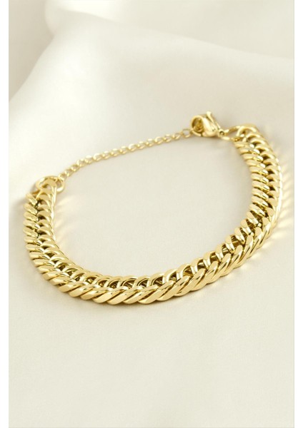 Düz Zincir Lüks Çelik Bileklik