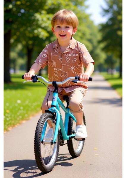 Erkek Çocuk Pamuklu Gömlek ve Pantolon Takımı Doğanın Izinde Şıklık Kaliteli Şık Rahat fiyatları