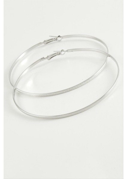 Noktalı Metal Halka Küpe 8-10 cm