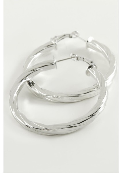 Burgulu Halka Küpe 4,5 cm