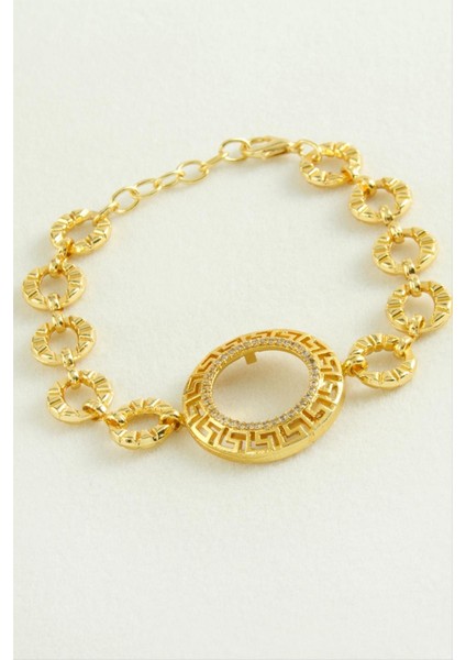 Çeyrek Altın Koyulabilir Taşlı Bileklik