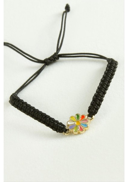 Papatya Makrome Ip Bileklik