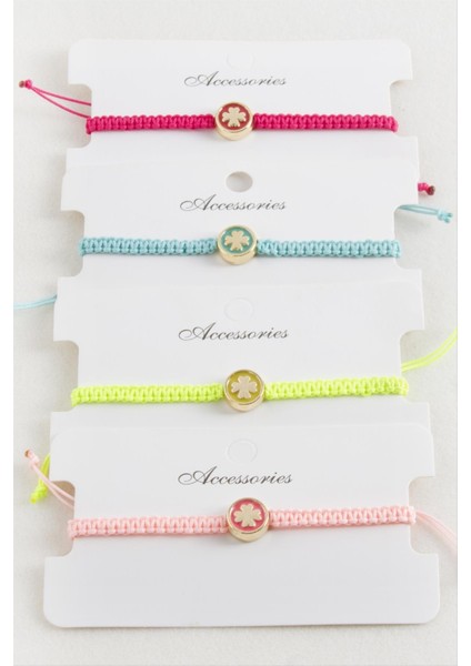 Yonca Makrome Örgülü Bileklik