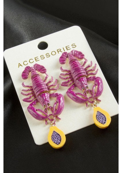 Yengeç Mineli Küpe