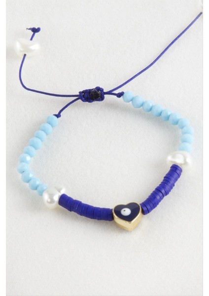 Kalp Inci Fimo Kristal Makrome Ip Bileklik fiyatları