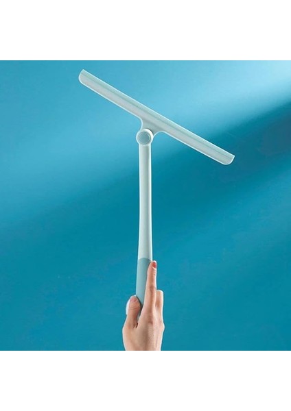 360 Derece Döner Başlıklı Cam Sil Çok Amaçlı Pratik Cam Ayna Fayans Silme Aparatı