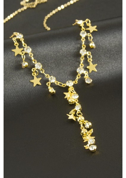 Yıldız Taşlı Y Kolye