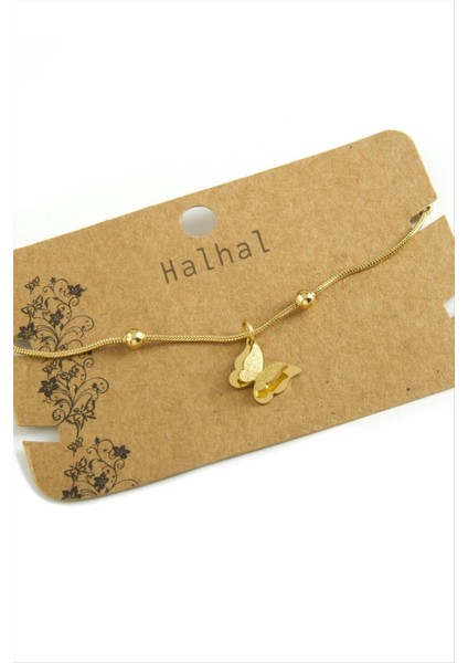 Kelebek Lüks Çelik Halhal