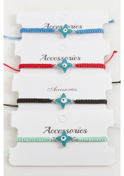 Çiçek Nazar Makrome Örgülü Bileklik