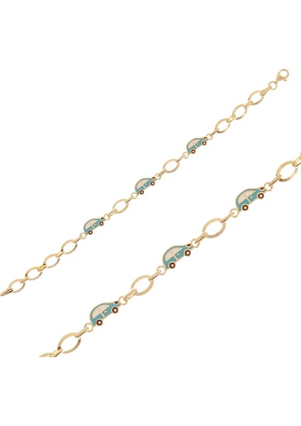 Araba Figürlü Çocuk Bileklik 14 Ayar Altın