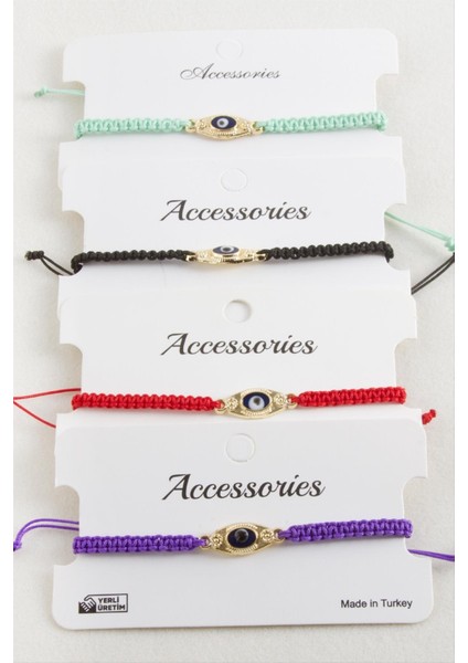 Göz Makrome Örgülü Bileklik