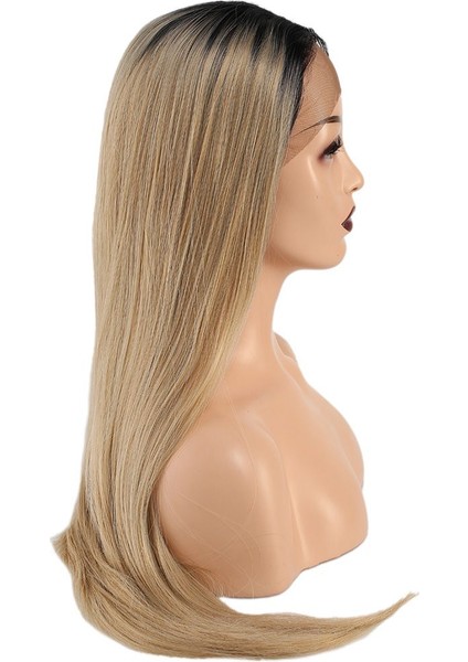 Fiber Sentetik Düz Uzun Tül Peruk / Siyah Balköpüğü Ombreli fırsatları