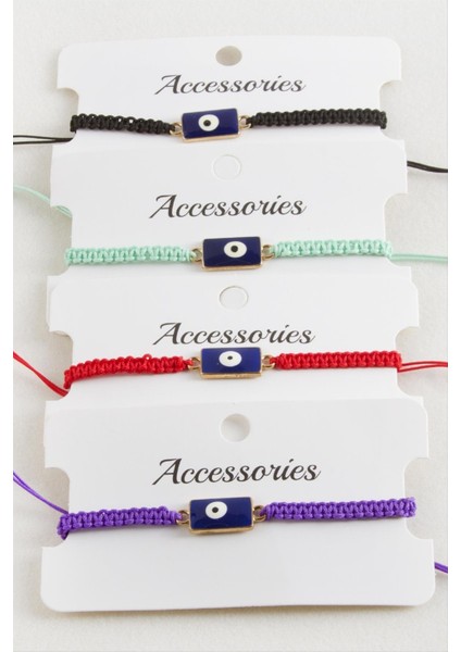 Dikdörtgen Makrome Örgülü Bileklik