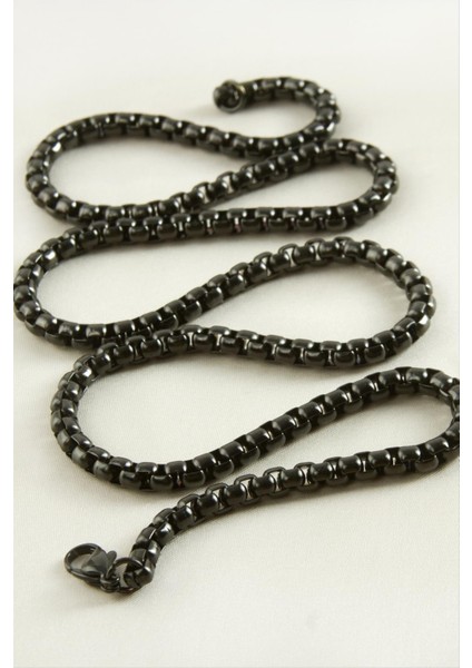 Kare Zincir Çelik Kolye 45 cm