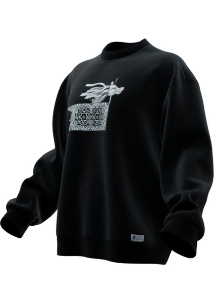 Kurt Başlı Tuğ V2 Tasarımlı Rahat Kalıp Unisex Sweatshirt fiyatları