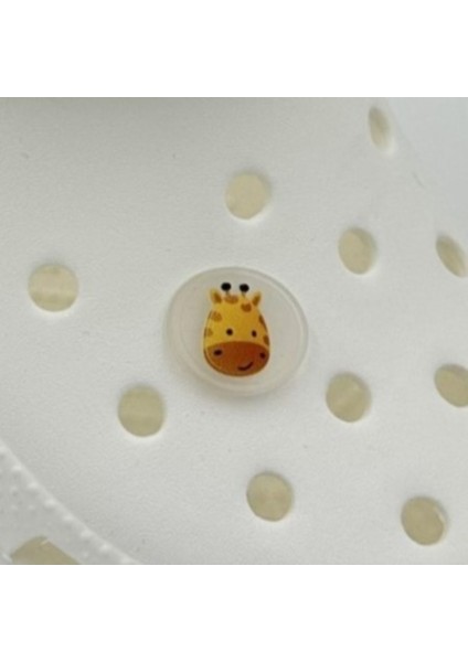 Terlik Süsü ve Aksesuarı , Çanta Süsü – Renkli Jibbitz Dijital Zürafa Görselli Figür Aksesuarı