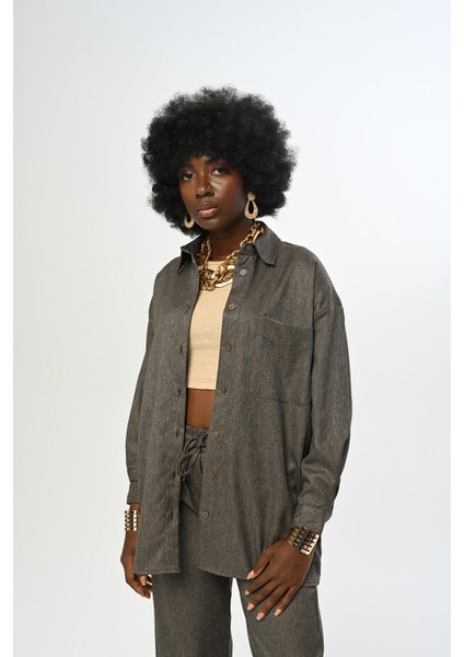 Kadın Düz Renk Tek Cepli Gömlek fiyatları