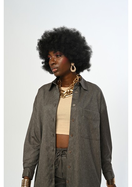 Kadın Düz Renk Tek Cepli Gömlek fırsatları