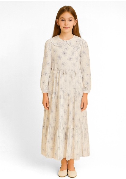 Belinay Kız Çocuk Elbisesi Mavi