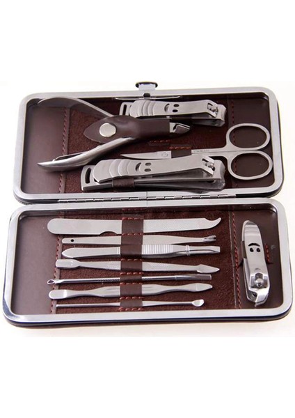 Çantalı Manikür Pensi Profesyonel ve Manikür Pedikür Seti 13 Parça Tırnak Eti Itici ve Cımbız (K95) fırsatları