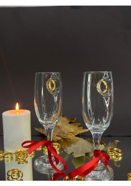 Şampanya Kadehi̇ Yüzük Fi̇gürlü 2'li̇ fiyatları