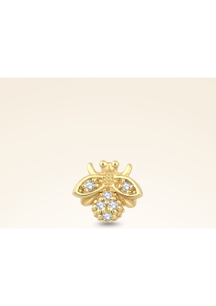 0,03 Karat Pırlanta Taşlı Arı Piercing