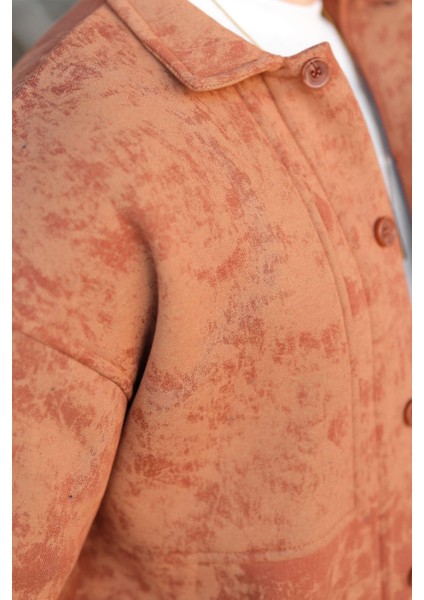 Kahverengi Içi Polarlı Gömlek Ceket E6767 modelleri