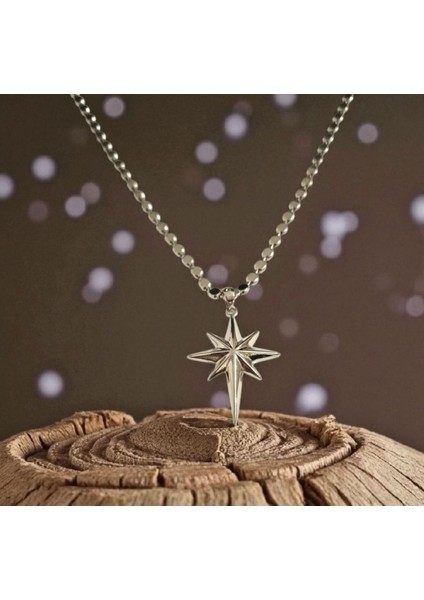 Unisex Kutup Yıldızı Çelik Kolye