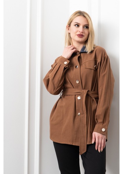 Denim Dream Kuşaklı Oversize Ceket 8624 modelleri