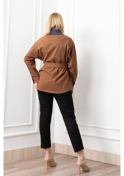 Denim Dream Kuşaklı Oversize Ceket 8624 fırsatları