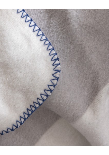 Eroux Çift Kişilik Jakarlı Pamuklu Battaniye - Gri/beyaz indirimleri