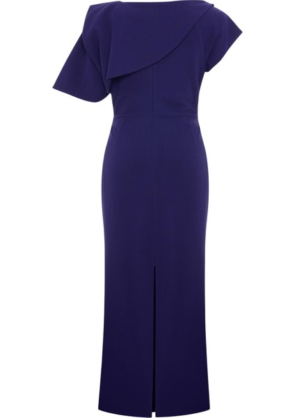 Drapeli Asimetrik Midi Elbise 26W40861 fiyatları