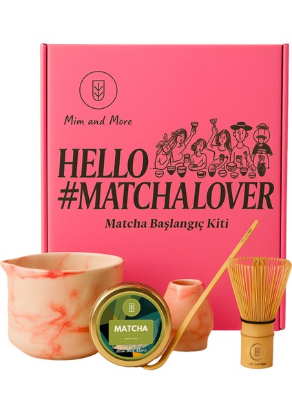 Matcha Starter Pack - Chawan, Bambu Whisk, Chasen, Chasaku, Saf Matcha 25 gr Matcha Başlangıç Seti