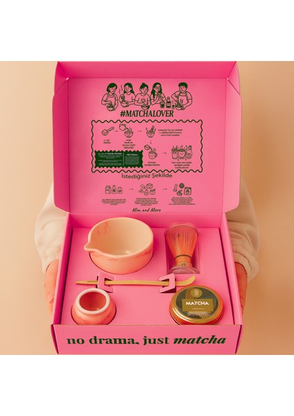 Matcha Starter Pack - Chawan, Bambu Whisk, Chasen, Chasaku, Saf Matcha 25 gr Matcha Başlangıç Seti modelleri