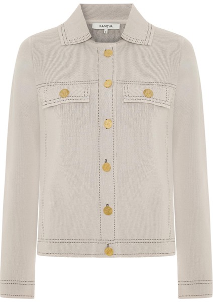 Düğmeli Triko Ceket 26W50819