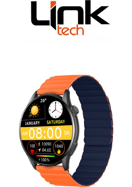 S104 Premium Lt Watch 46MM Süper Amoled IP68 Suya Dayanıklı Akıllı Saat (Kvk Türkiye Garantili)