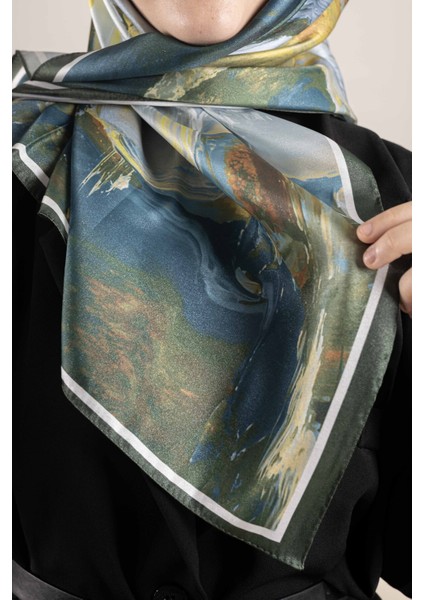 Dijital Kristal Desenli Eşarp 95x95 – Pastel Desen-3 fırsatları