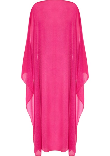 Simli Krep Fuşya Kaftan fiyatları