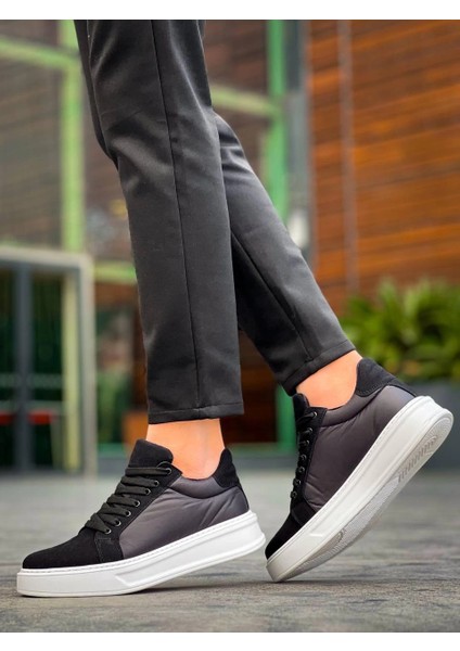 KB-046 Kuback Siyah Paraşüt Beyaz Yüksek Taban Günlük Spor Ayakkabı fiyatları