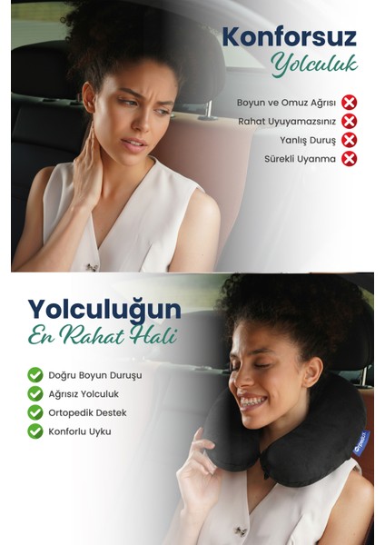 Ortopedik Seyahat Yastığı Visco Boyun Destekli Seyahat Yastığı fiyatları