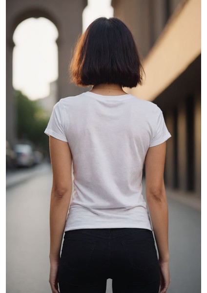 Panda Baskılı Beyaz V Yaka Tişört fiyatları