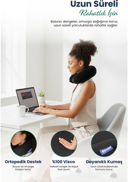Ortopedik Seyahat Yastığı Visco Boyun Destekli Seyahat Yastığı modelleri