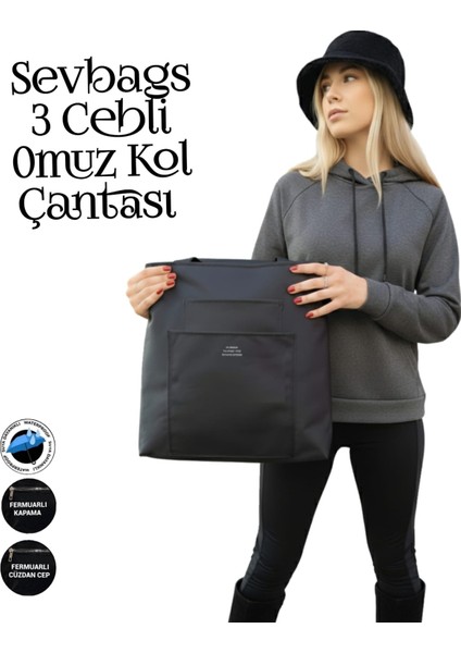 3 Cebli Kadın Omuz ve Kol Çantası