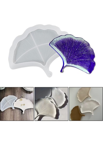 Silikon Ginkgo Yaprağı Tepsi Kalıbı - Epoksi, Beton ve Alçı Için Dekoratif Kalıp